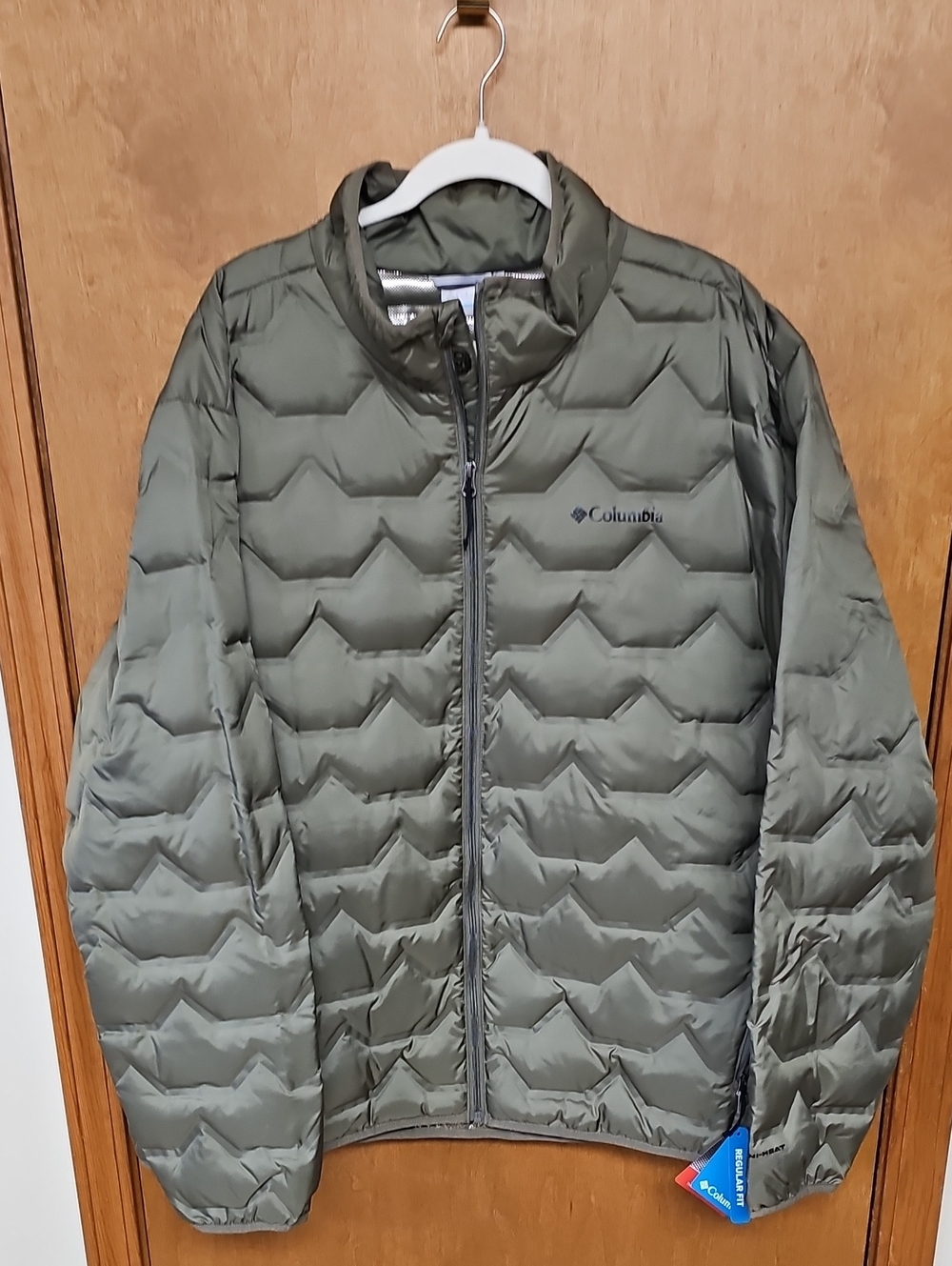 Columbia Olive Packable Chevron Puffer Jacket
